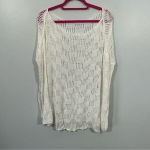 Elegant White Knit Sweater